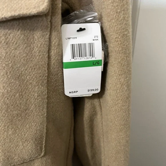 Laundry‎ by Shelli Segal Shacket fringe Tan NWT large - Picture 3 of 4